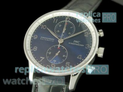 Copy IWC Portugieser Classic Mens Luxury Watch - Blue Dial